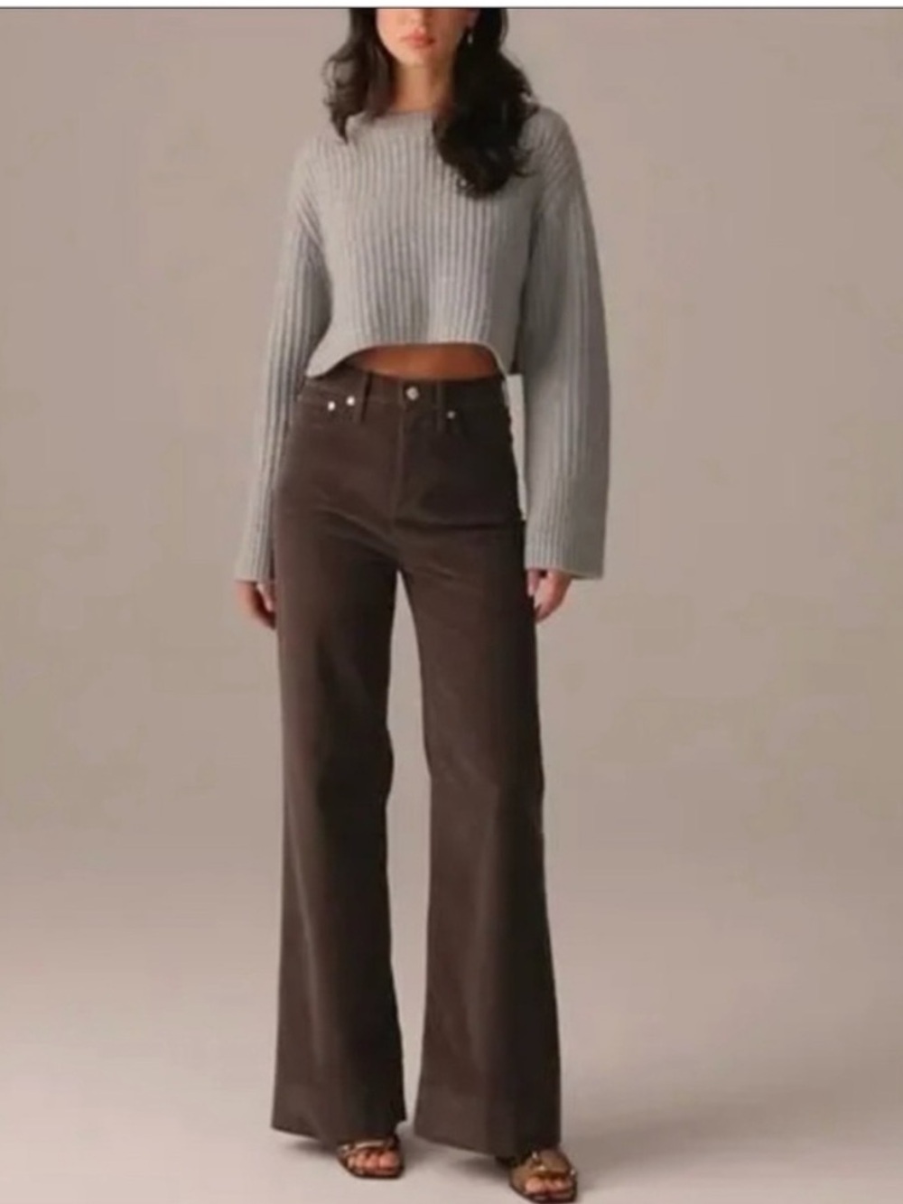 J. Crew Wide-leg corduroy trouser